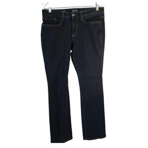 A.N.A. A New Approach Women's Mid Rise Dark Wash Slim Boot Cut Blue Jean Size 10
